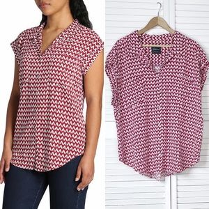Jachs Girlfriend chevron shirt sleeves button down